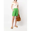 Nanushka elasticated-waistband cotton shorts - Green