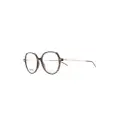 BOSS tortoiseshell-effect round-frame glasses - Brown