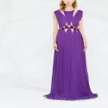 Alberta Ferretti cut-out halterneck maxi dress - Purple