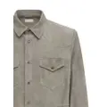 Brunello Cucinelli suede buttoned shirt - Grey