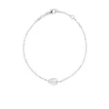 Anita Ko 18kt white gold palm leaf baguette diamond bracelet - Silver
