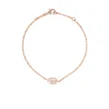 Anita Ko 18kt rose gold palm leaf baguette diamond bracelet - Pink