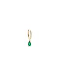 Anita Ko 18kt yellow gold diamond and emerald huggie earring