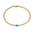 Anita Ko 18kt yellow gold small cuban link emerald bracelet