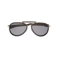 Dsquared2 Eyewear pilot-frame logo-debossed sunglasses - Black