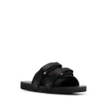 Moncler logo-detail touch-strap sandals - Black