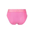 Versace logo-waistband bikini bottoms - Pink