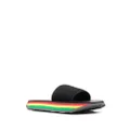 Lanvin rainbow-print sole slides - Black