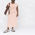 Jil Sander stripe-pattern knitted dress - Orange