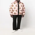 Moschino graphic-print padded coat - Pink