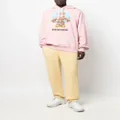 Moschino logo drawstring hoodie - Pink