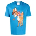 Moschino deer-print organic-cotton T-shirt - Blue