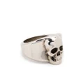 Alexander McQueen skull-detail silver-tone ring