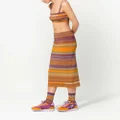 Marc Jacobs The Tube striped midi skirt - Orange