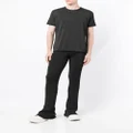 Dion Lee marl-knit ribbed flared trousers - Black