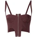 Dion Lee double arch bustier top - Red