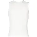 Dion Lee ribbed sheer tank top - White