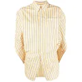 Balenciaga Swing Twisted striped shirt - Yellow