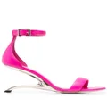 Alexander McQueen sculpted-heel leather sandals - Pink