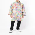 Liberal Youth Ministry floral-cat print trench coat - Multicolour