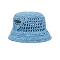 Prada raffia bucket hat - Blue
