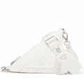Prada raffia Triangle shoulder bag - White
