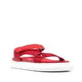 Moncler multi-strap flatform sandal - Red