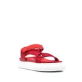 Moncler multi-strap flatform sandal - Red