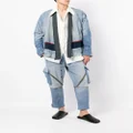 Greg Lauren patchwork-style denim jacket - Blue