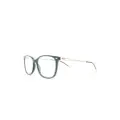 BOSS rectangle-frame glasses - Green