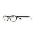 Oliver Peoples tortoiseshell-effect round-frame glasses - Black