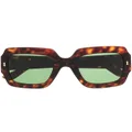 Gucci Eyewear oversized tortoiseshell-frame sunglasses - Brown