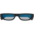 Gucci Eyewear logo rectangular-frame sunglasses - Black