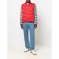 Michael Kors logo-patch padded gilet - Red