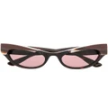 Gucci Eyewear cat-eye tinted sunglasses - Brown