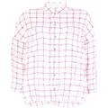 IRO grid tweed shirt - Pink
