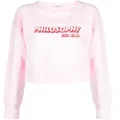 Philosophy Di Lorenzo Serafini logo-print cotton sweatshirt - Pink