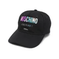 Moschino logo-print cotton cap - Black