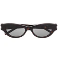 Saint Laurent Eyewear tortoise-shell cat-eye sunglasses - Brown