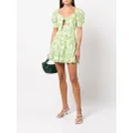 alice + olivia Kristie puff-sleeve dress - Green