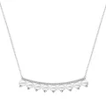 TASAKI 18kt white gold Collection Line Danger plus diamond pavé necklace - Silver
