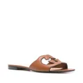 Gucci Interlocking G leather sandals - Brown