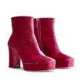 Giuseppe Zanotti Morgana Leo velvet ankle boots - Pink