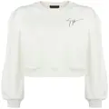 Giuseppe Zanotti Sauvanne crystal-logo sweatshirt - White