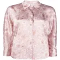 Vince Dahlia floral-print silk shirt - Pink