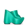 Versace platform wedge heels - Green