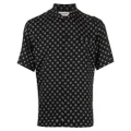 Saint Laurent abstract-print short-sleeve shirt - Black