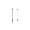 Saint Laurent Opyum YSL Rhinestone Spike earrings - Silver