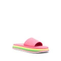 MSGM rainbow-sole open-toe sandals - Pink