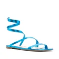 Gianvito Rossi metallic wrap-around sandals - Blue